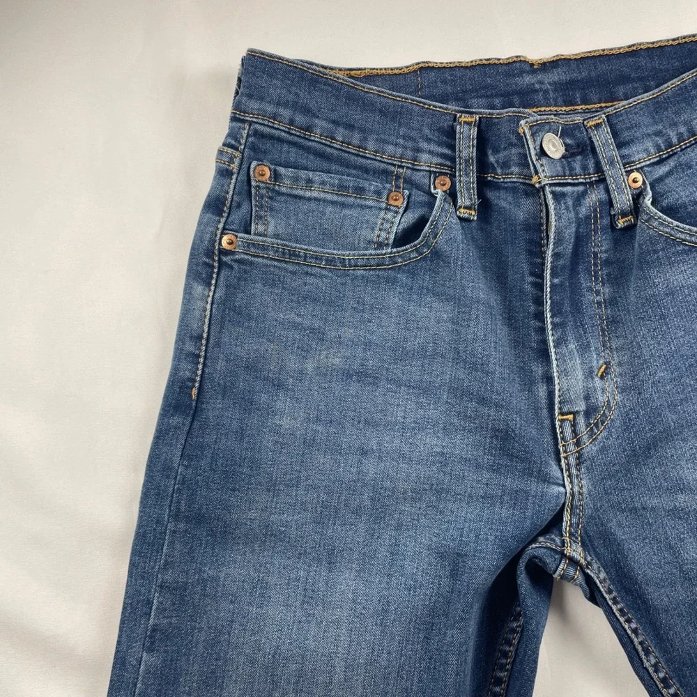 Levis 502 Regular Taper Medium Wash Blue Denim Jeans W31 L32 WaterLess